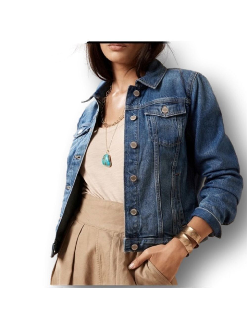 Banana Republic Denim Jacket. Dark wash.
